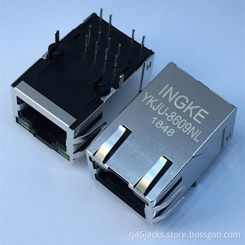 J1012F21KNL YKJU-8609NL 1 Port Through Hole 100 Base-TX Ethernet 8P8C Connector RJ45